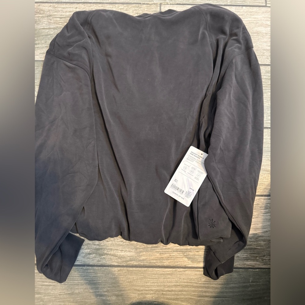 NWT Athleta Seasoft Bubble Hem Hoodie - Picture 6 of 7